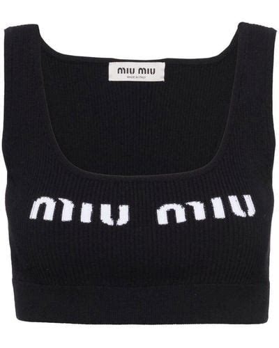 miu miu top black|miu miou tops.